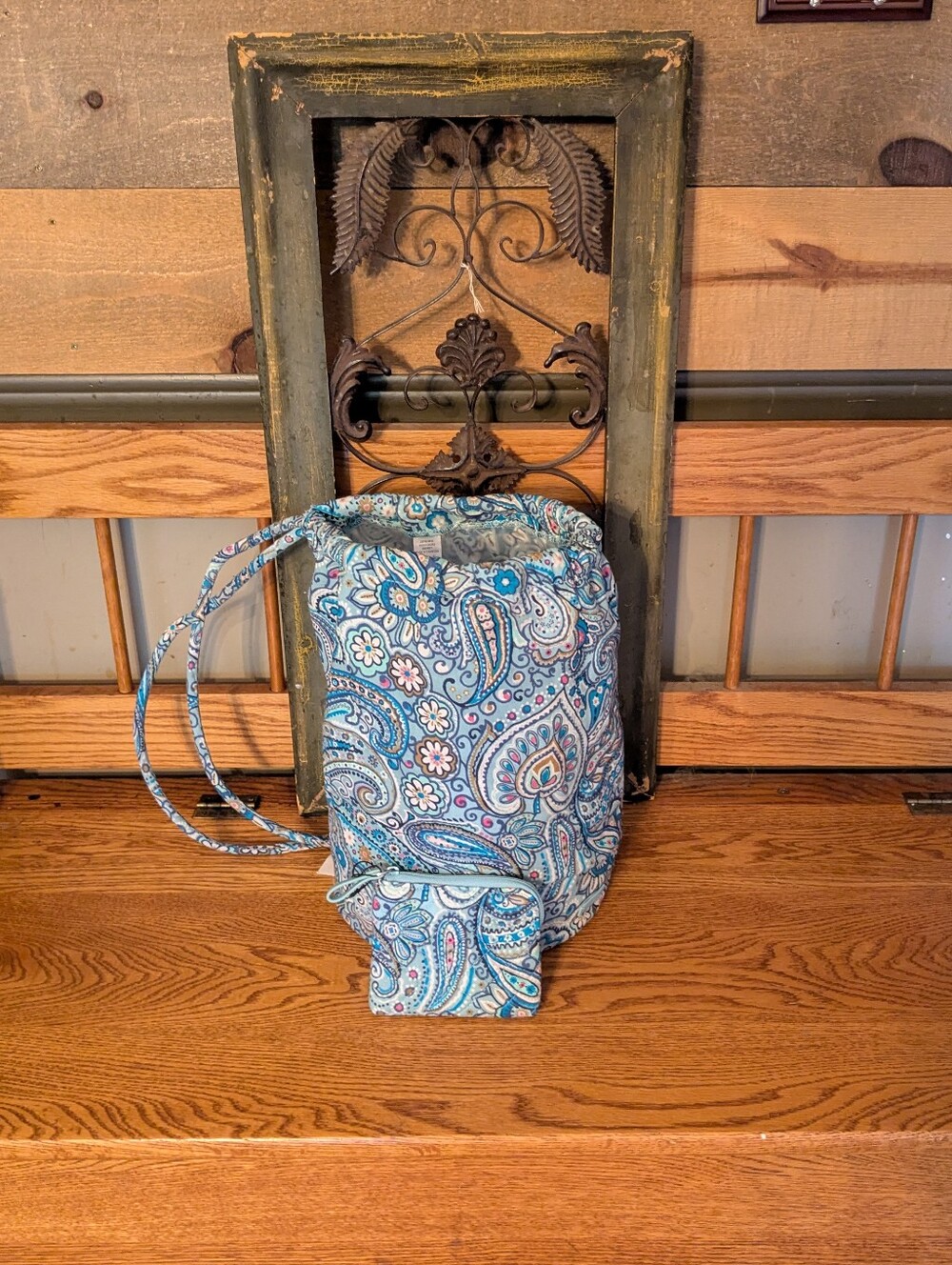 Retired Vera Bradley Daisy Dot Paisley Drawstring Ditty Bag & Zip Pouch Set